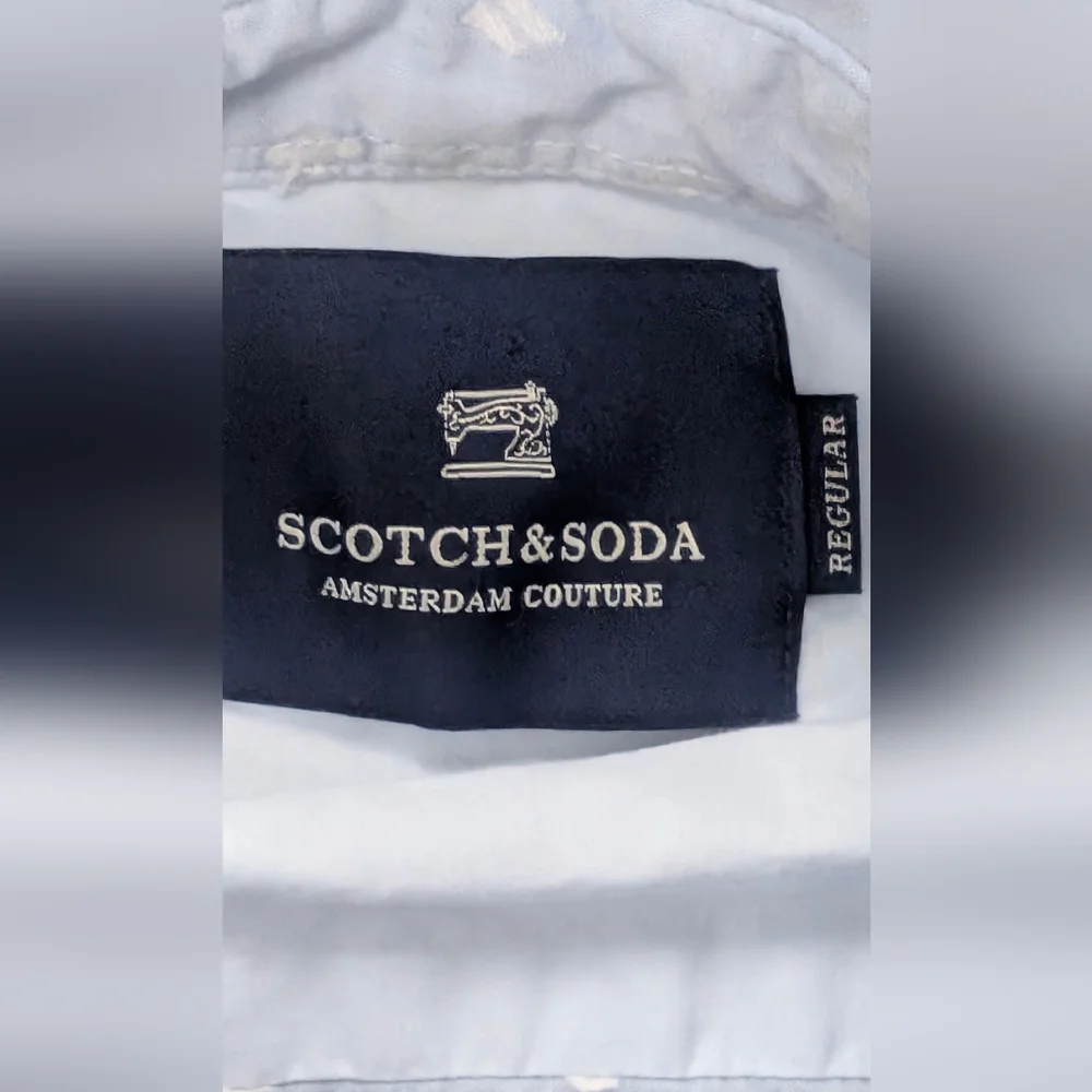 Scotch And Soda Long Sleeve Button Down Patterned Shirt, Large - Picture 10 of 15